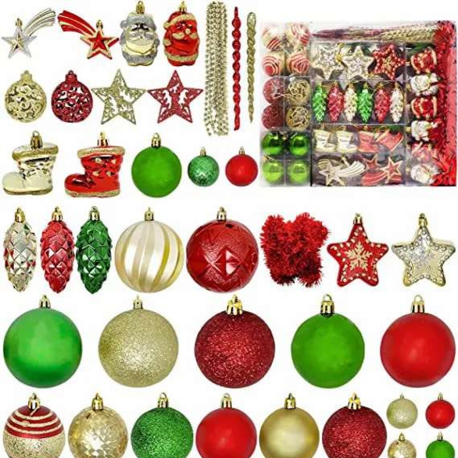 * Joiedomi 179Pcs Red, Green And Gold Christmas Tree Ornaments | Christmas Ornaments