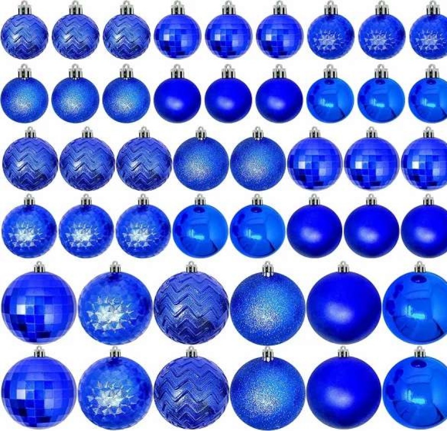 * Joiedomi 46Pcs Blue Christmas Ball Ornaments Assorted Size | Christmas Ornaments