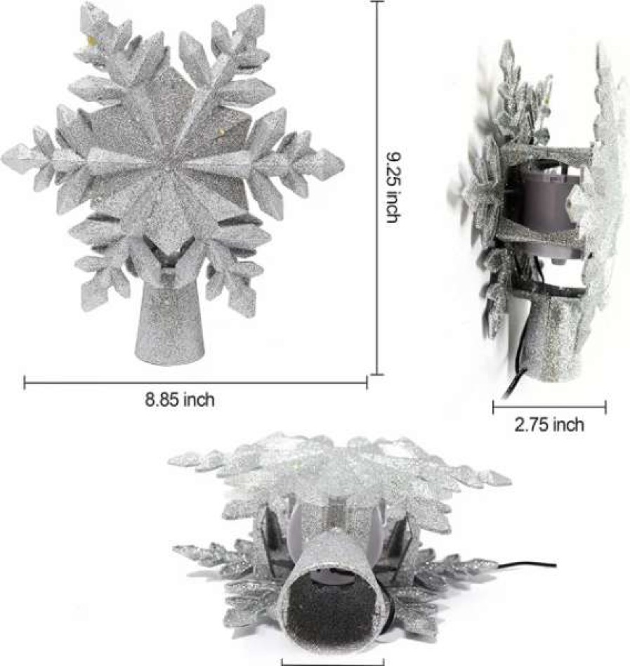 * Joiedomi White 3D Snowflake Christmas Tree Topper | Christmas Tree Decorations