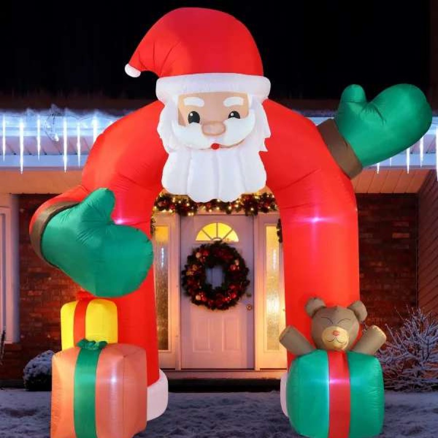 * Joiedomi 11Ft Led Inflatable Santa Claus With Gift Boxes Archway | Christmas Inflatables