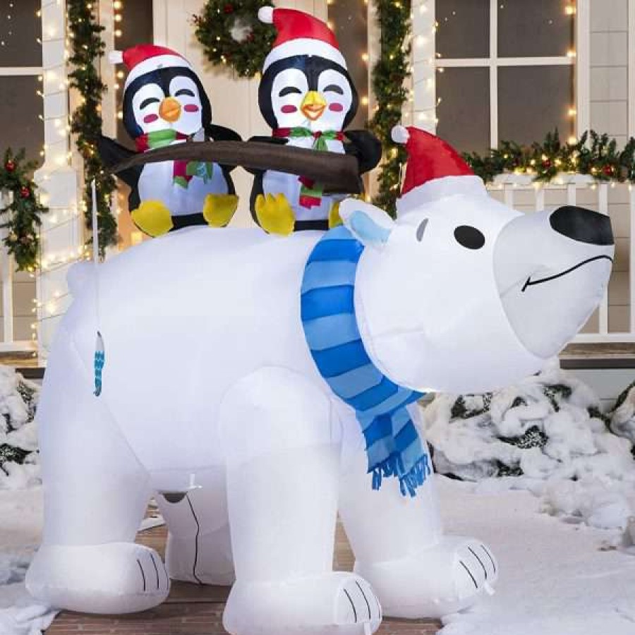 * Joiedomi 6.5Ft Large Christmas Polar Bear Inflatable Decoration | Christmas Inflatables