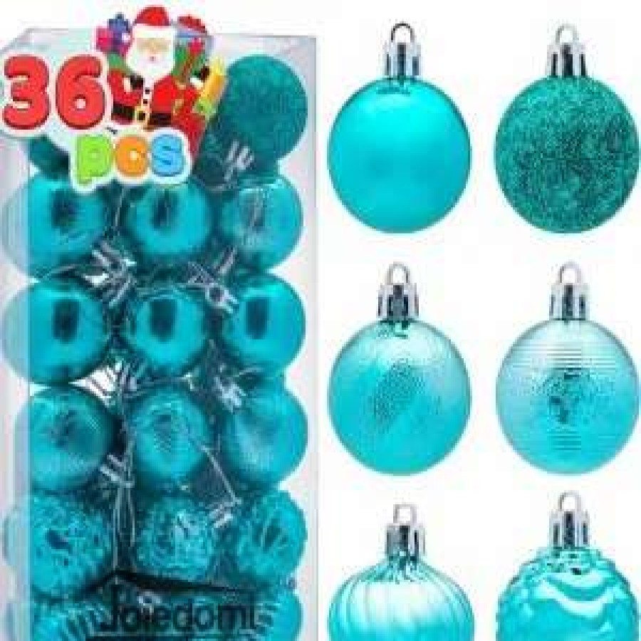 * Joiedomi 36Pcs Teal Christmas Ball Ornaments 1.57In | Christmas Ornaments