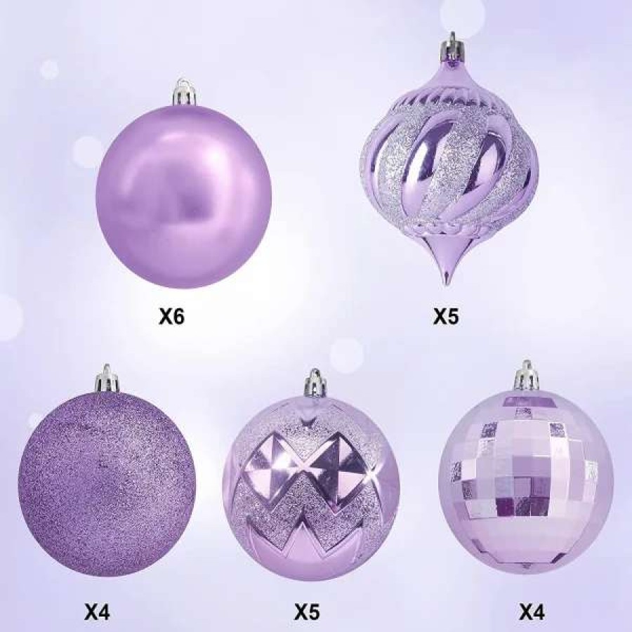 * Joiedomi 24Pcs Lavender Christmas Ball Ornaments 3.15In | Christmas Ornaments