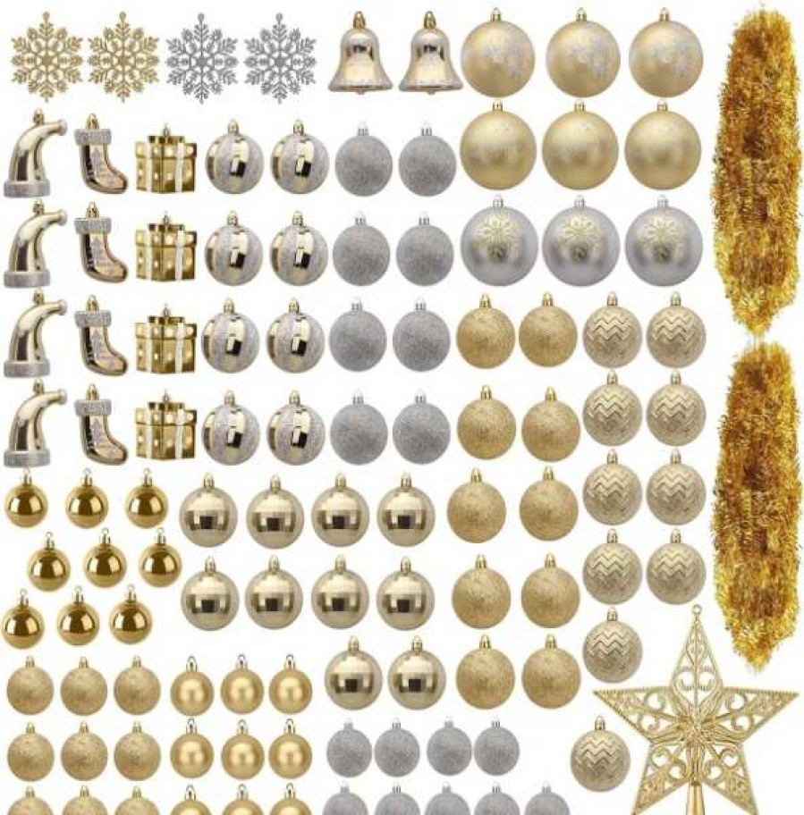 * Joiedomi 112Pcs Gold And Silver Christmas Ornament Balls | Christmas Ornaments