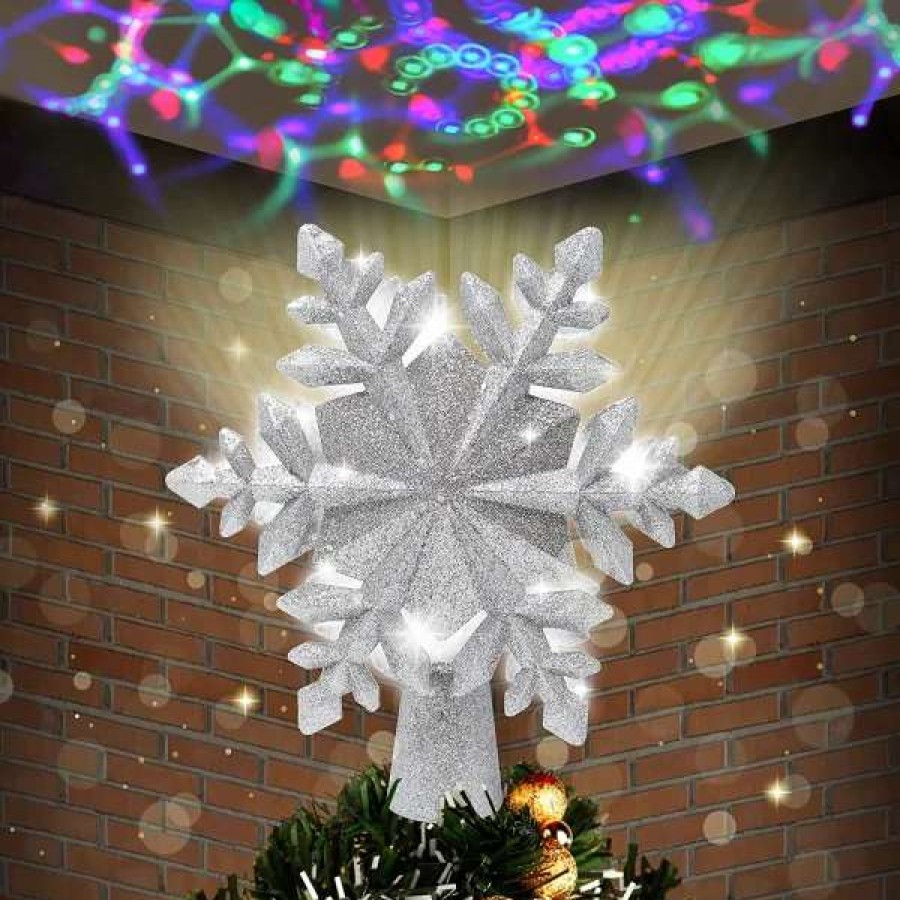 * Joiedomi Led Snowflake Christmas Tree Topper | Christmas Tree Decorations