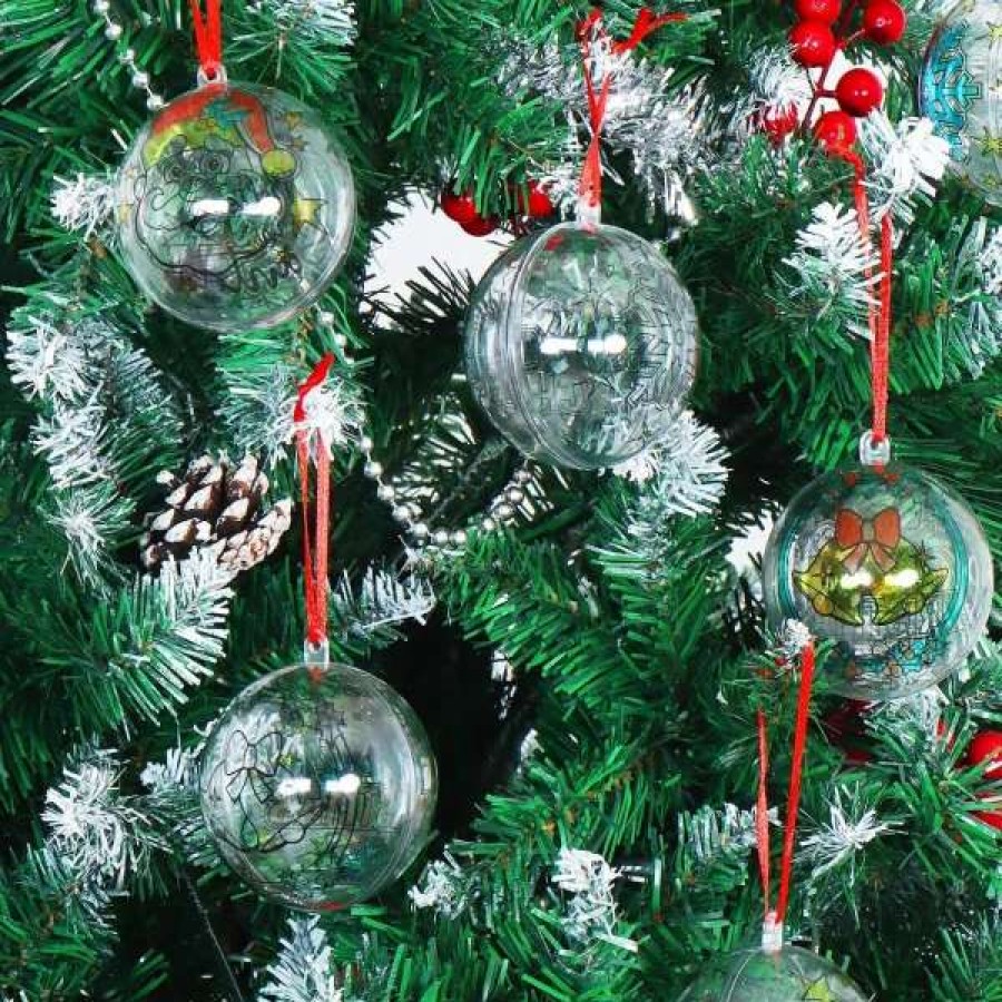 * Joiedomi 18Pcs Clear Plastic Christmas Ball Ornaments 3.15In | Christmas Ornaments