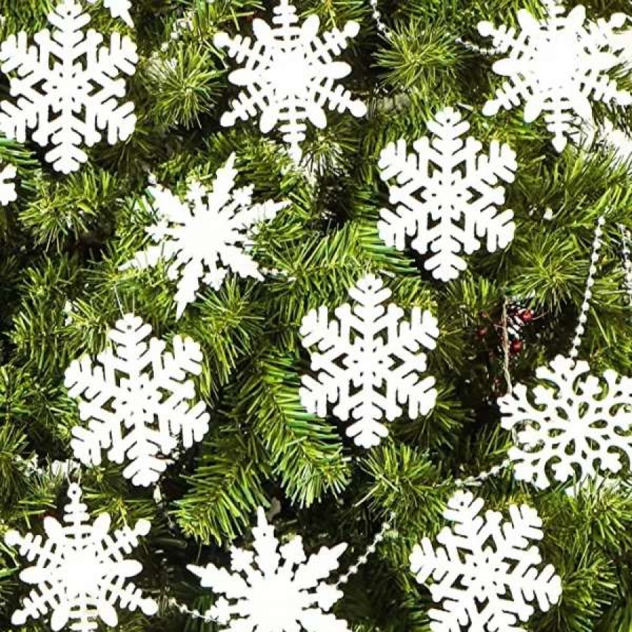 * Joiedomi 36Pcs White Glitter Snowflake Christmas Ornaments | Christmas Ornaments