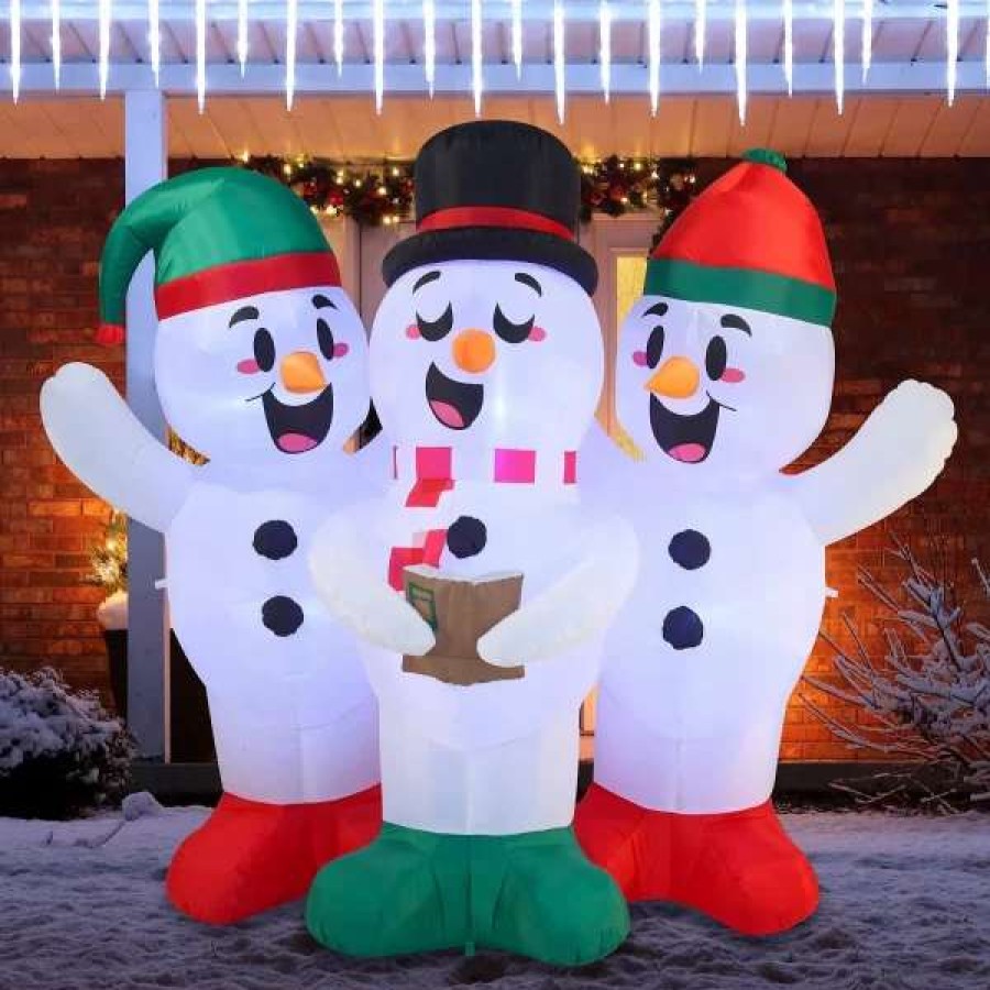 * Joiedomi 6Ft Inflatable Led Three Snowman Christmas Caroling | Christmas Inflatables