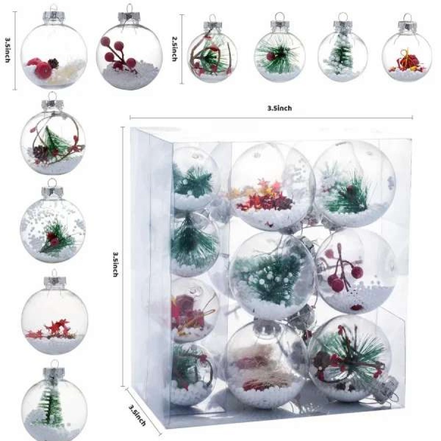 * Joiedomi 20Pcs Clear Christmas Bulb Ornaments | Christmas Ornaments