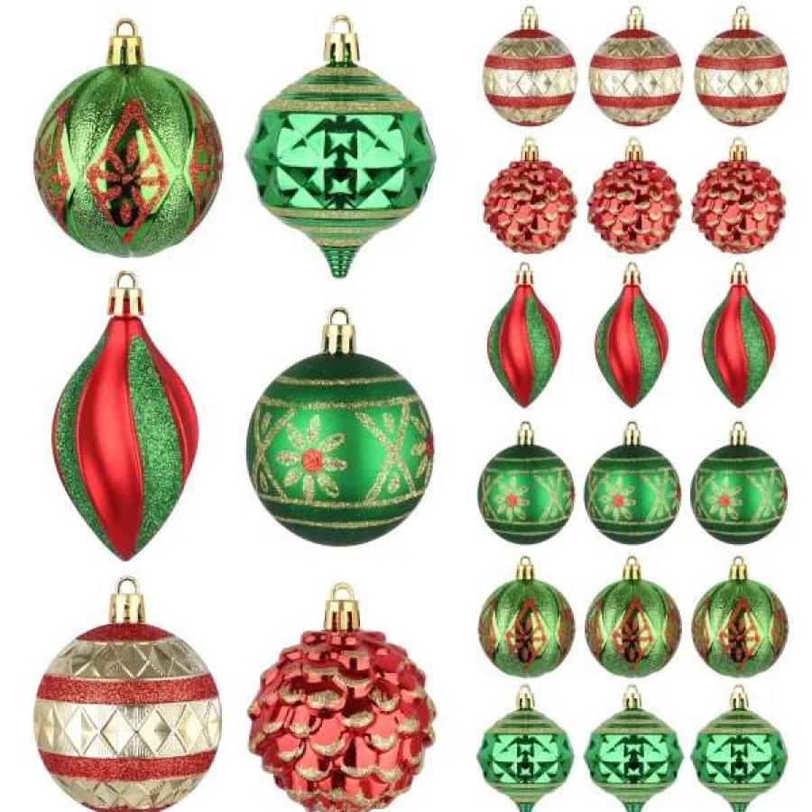 * Joiedomi 24Pcs Assorted Christmas Ball Ornaments 2.3In | Christmas Ornaments