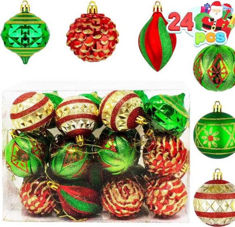 * Joiedomi 24Pcs Assorted Christmas Ball Ornaments 2.3In | Christmas Ornaments