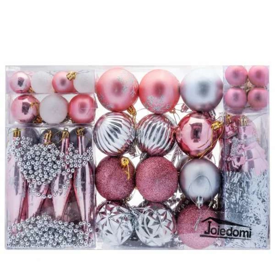 * Joiedomi 110Pcs Rose Gold And White Christmas Ornament Balls | Christmas Ornaments