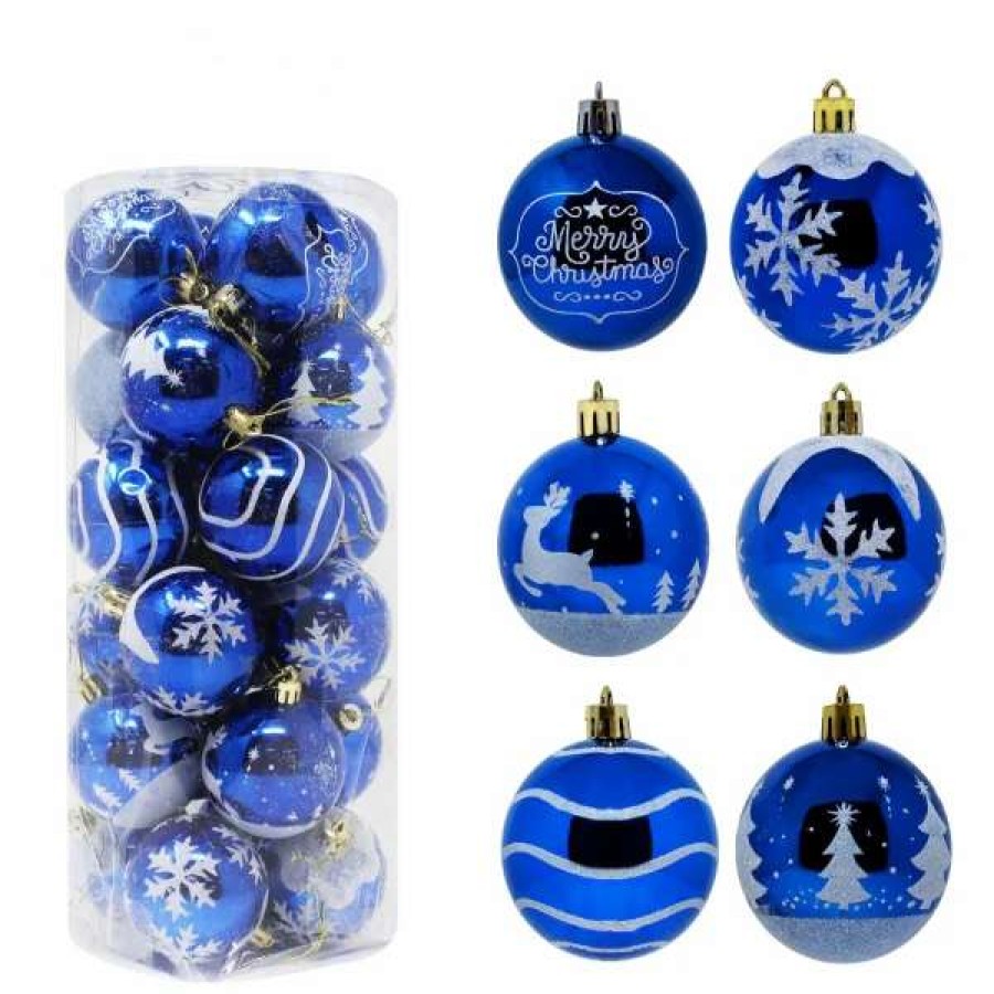 * Joiedomi 24Pcs Blue And White Christmas Ball Ornaments | Christmas Ornaments