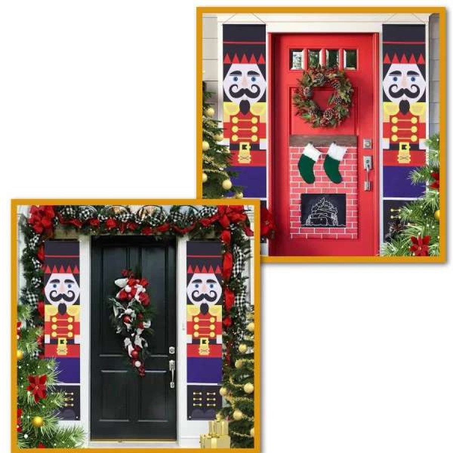 * Joyin Life Size Nutcracker Outdoor Wall Christmas Banner | Christmas Indoor Decor