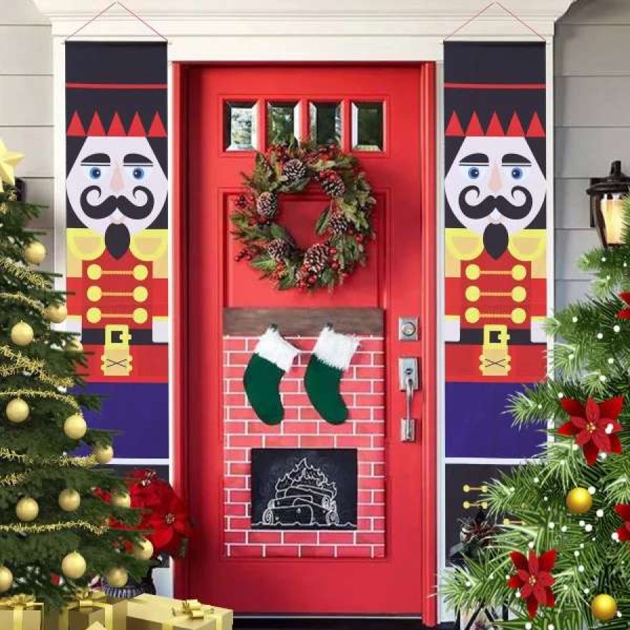 * Joyin Life Size Nutcracker Outdoor Wall Christmas Banner | Christmas Indoor Decor