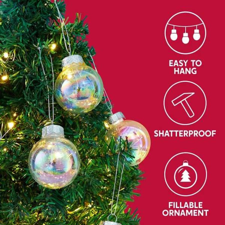 * Joiedomi 12Pcs Christmas Clear Fillable Ornaments 2.36In | Christmas Ornaments