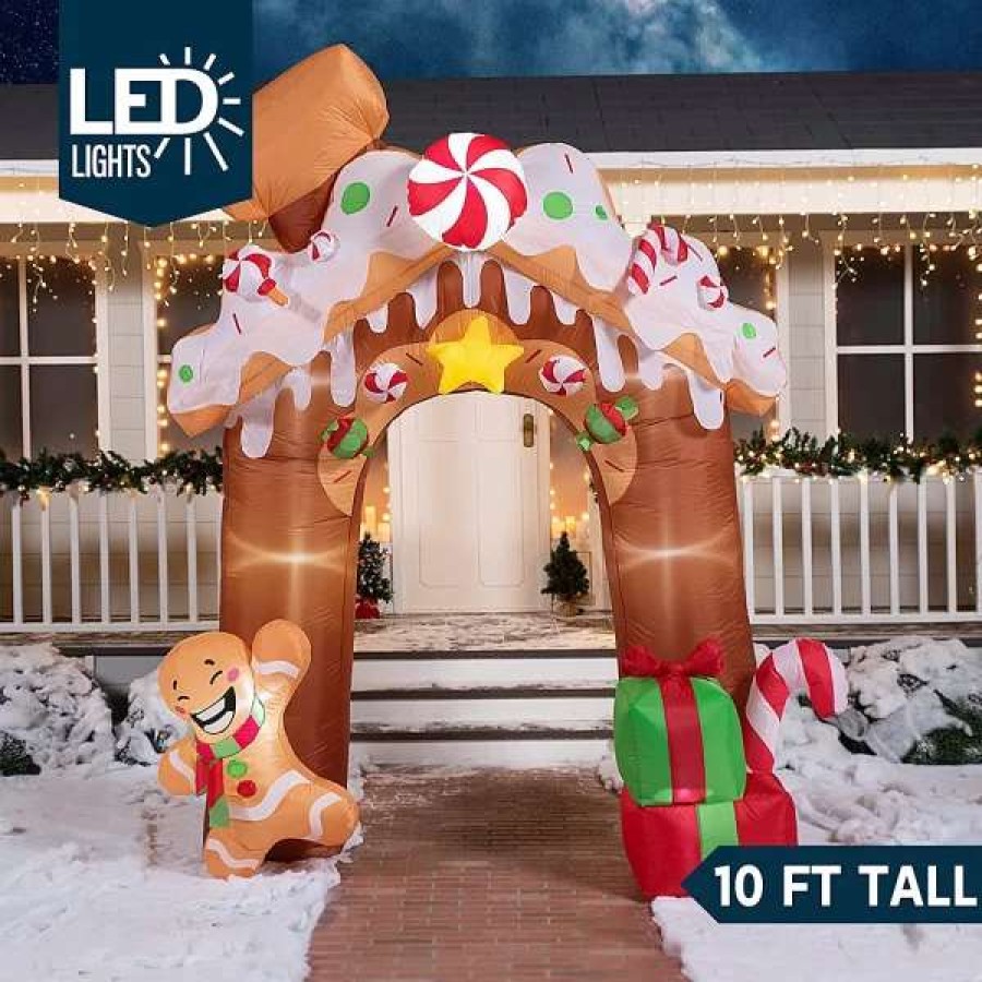 * Joiedomi 10Ft Christmas Inflatable Gingerbread House | Christmas Inflatables