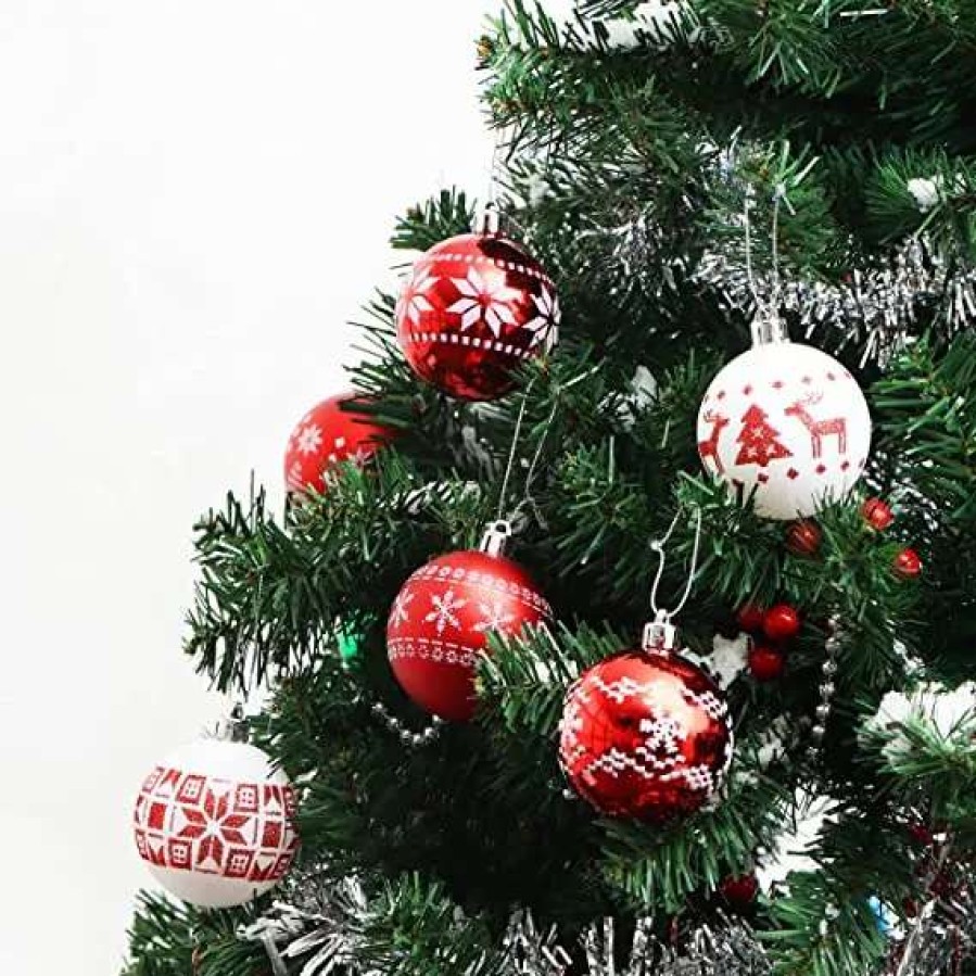 * Joiedomi 30Pcs Red And White Christmas Ball Ornaments | Christmas Ornaments