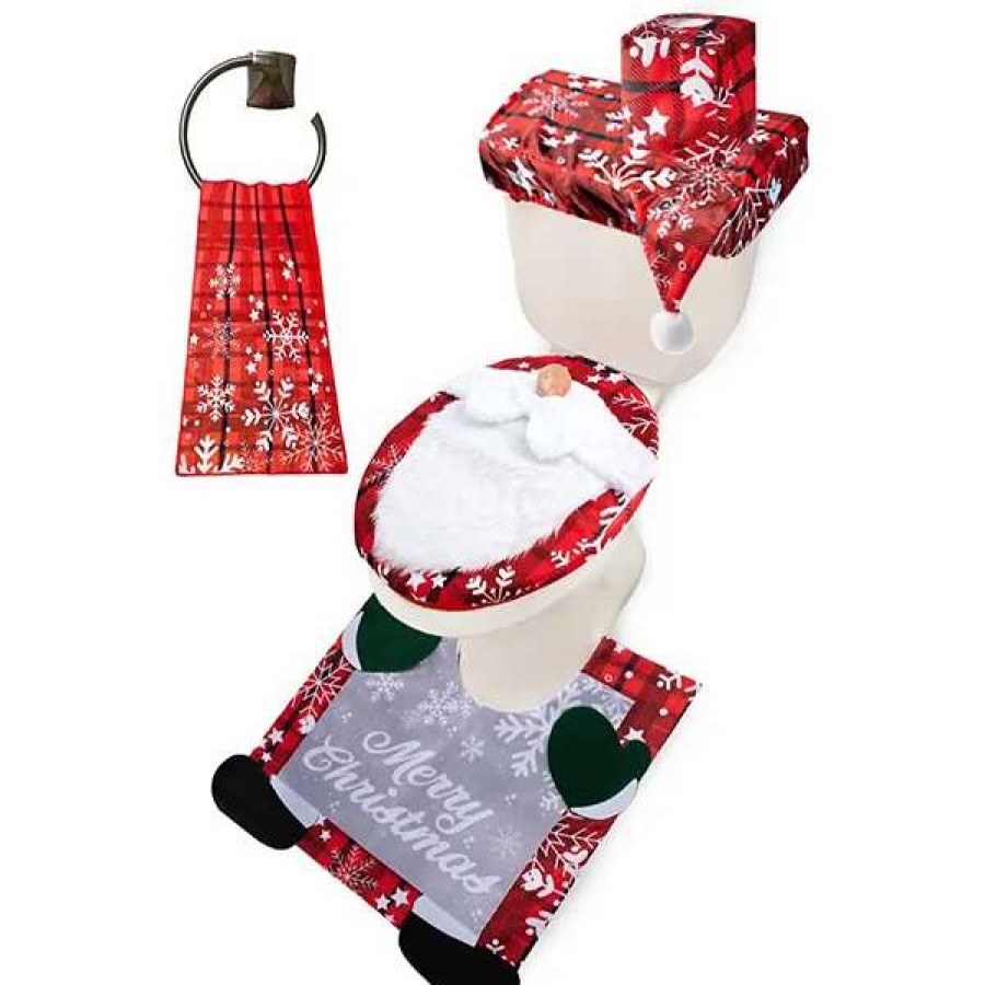 * Joyin 5Pcs Christmas Gnome Toilet Seat Cover | Christmas Indoor Decor