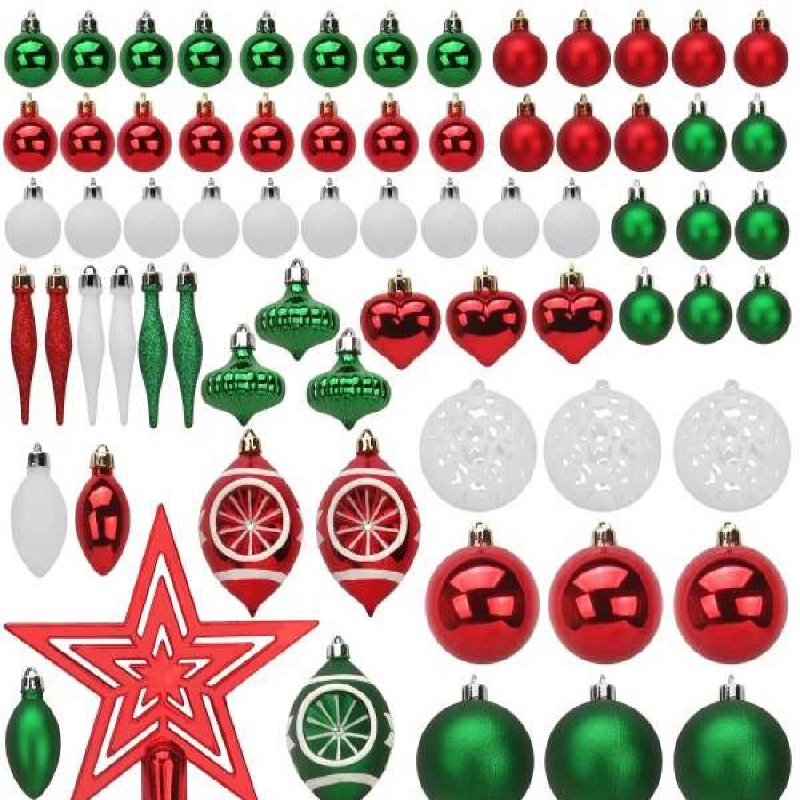 * Joiedomi 70Pcs Red White And Green Christmas Ornaments | Christmas Ornaments