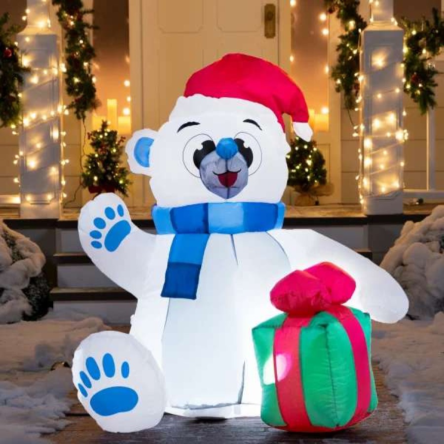 * Joiedomi 4Ft Led Inflatable Polar Bear Christmas Yard Decorations | Christmas Inflatables