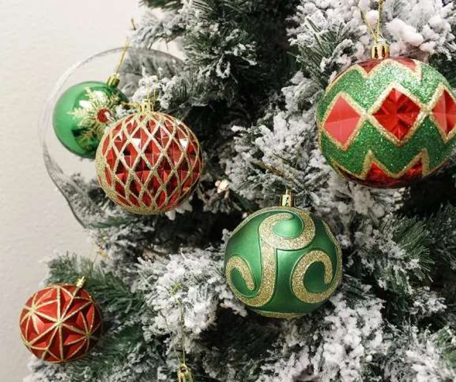 * Joiedomi 16Pcs Red Green & Gold Christmas Ornaments | Christmas Ornaments