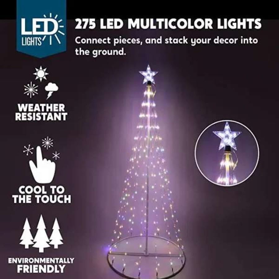 * Joiedomi 6Ft 275 Led Animated Lightshow Cone Christmas Tree | Christmas Outdoor Decor