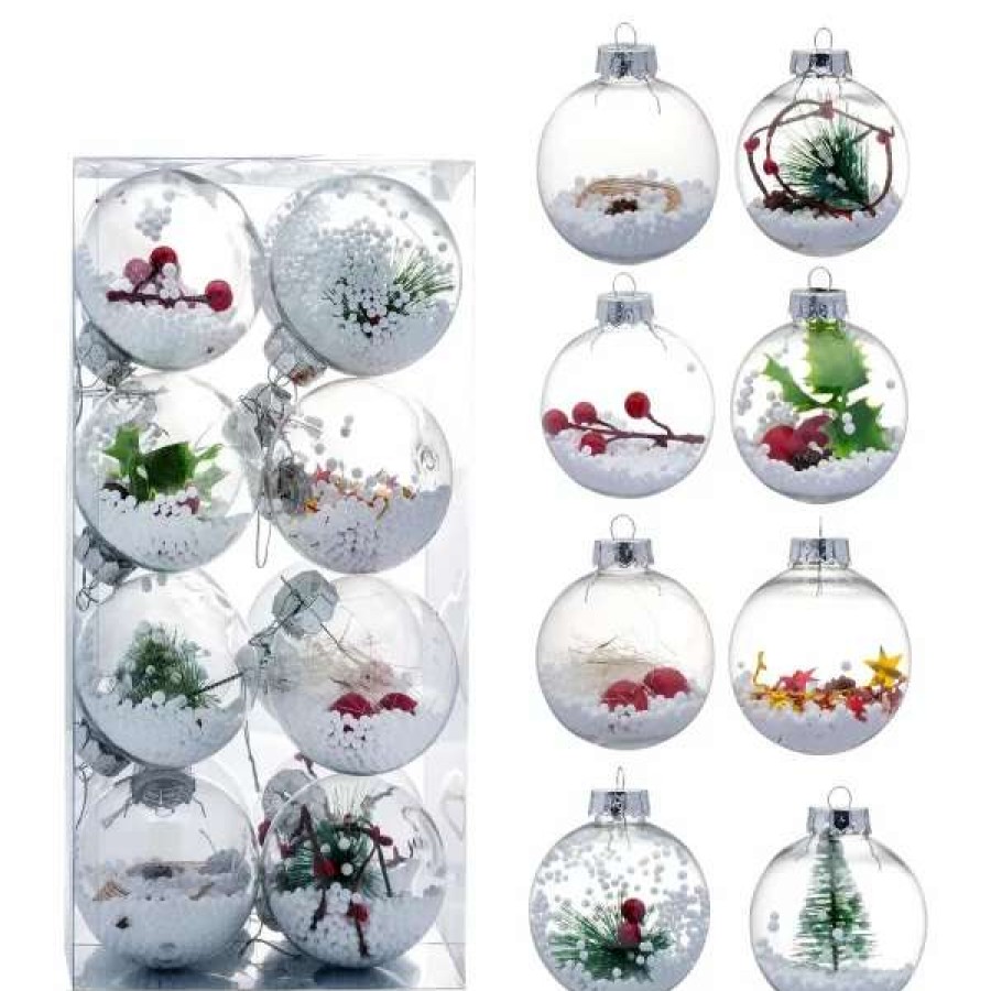 * Joiedomi 16Pcs Chrismas Ball Snow Filled Christmas Ornaments | Christmas Ornaments