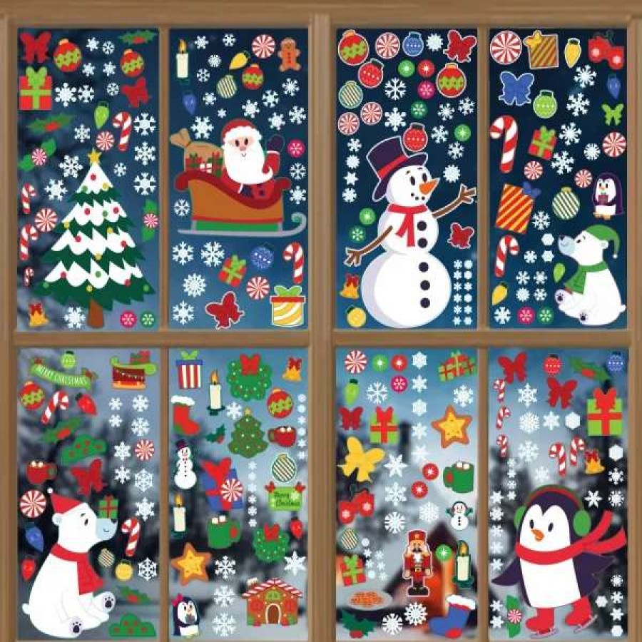 * Joyin 300Pcs Christmas Characters Window Clings | Christmas Indoor Decor