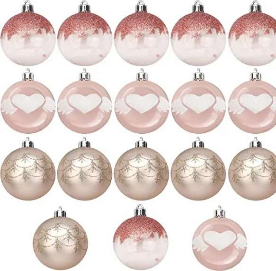 * Joiedomi 18Pcs Shatterproof Pink Christmas Ornaments 6Cm | Christmas Ornaments