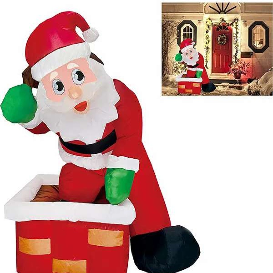 * Joiedomi 4Ft Inflatable Rooftop Santa Claus Carry Gift Bag | Christmas Inflatables