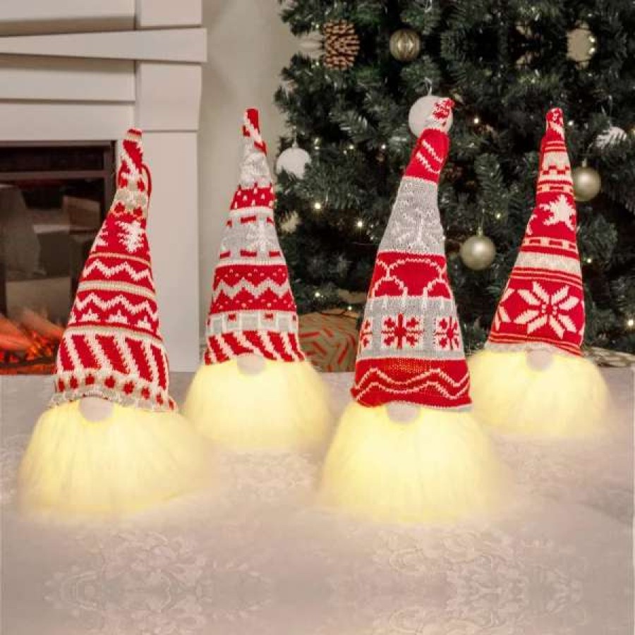 * Joyin 4Pcs Light Up Christmas Gnome Decoration | Christmas Indoor Decor