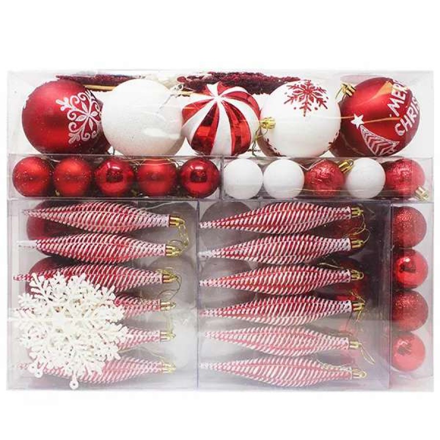 * Joiedomi 133Pcs Assorted Red And White Christmas Ornaments Set | Christmas Ornaments