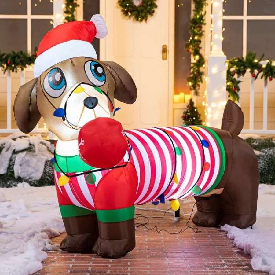 * Joiedomi 6Ft Led Inflatable Christmas Dog Yard Decoration | Christmas Inflatables