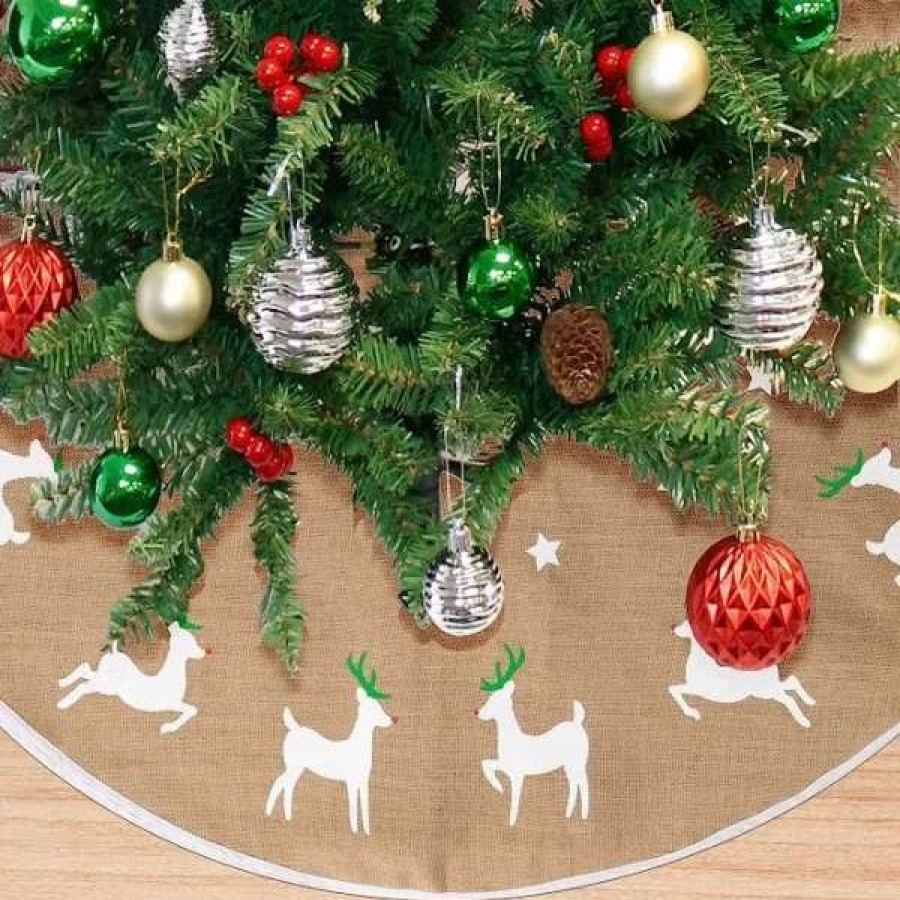 * Joiedomi Reindeer Christmas Tree Skirt 36In | Christmas Tree Decorations