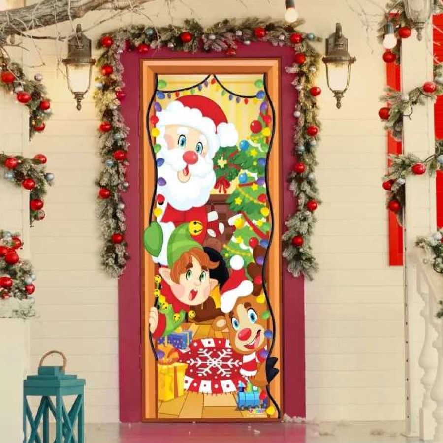 * Joyin Christmas Multi-Characters Door Cover, 3Pcs | Christmas Indoor Decor