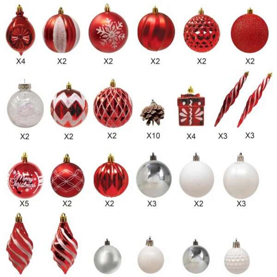 * Joiedomi 87Pcs Red And White Christmas Ornaments | Christmas Ornaments