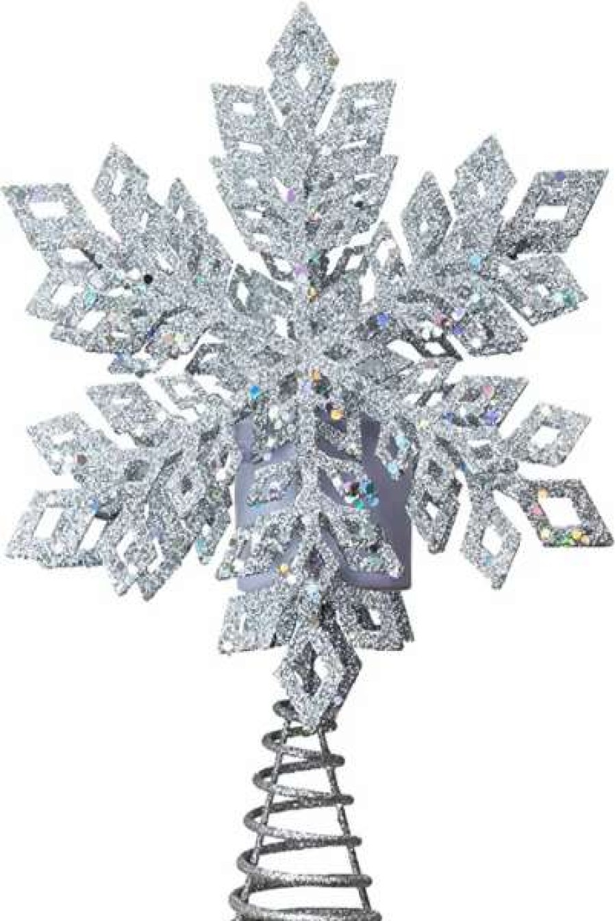 * Joiedomi Led Snowflake Tree Topper Lighted W/ White Projector | Christmas Tree Decorations