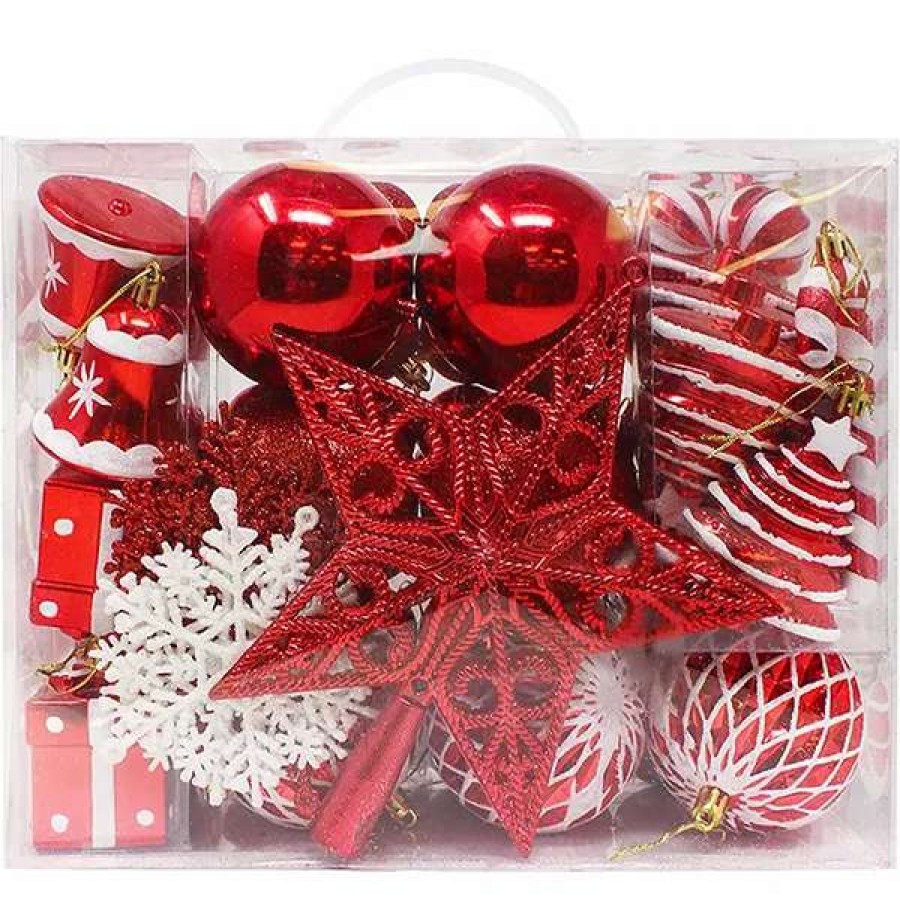 * Joiedomi 66Pcs Assorted Red And White Christmas Ornaments | Christmas Ornaments