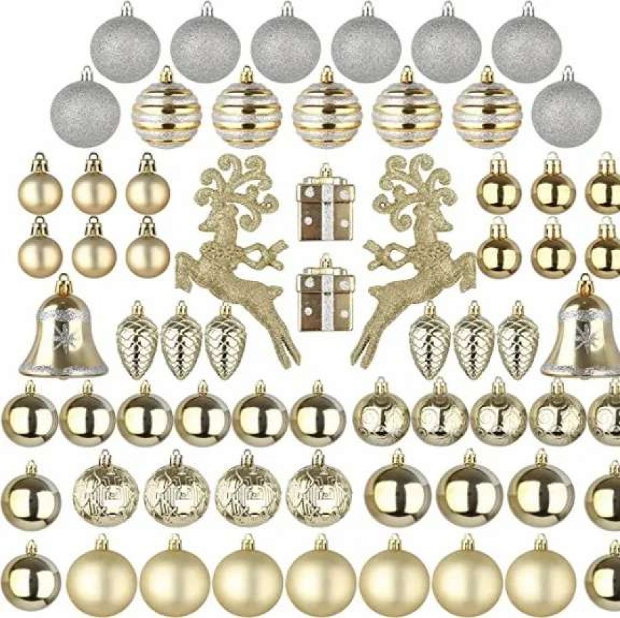 * Joiedomi 66Pcs Gold And Silver Christmas Ornaments | Christmas Ornaments