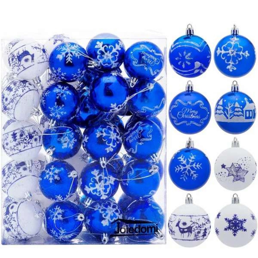 * Joiedomi 40Pcs Blue And White Christmas Ball Ornaments | Christmas Ornaments