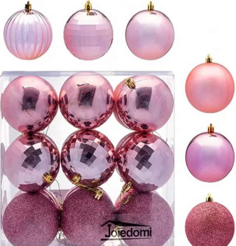 * Joiedomi 18Pcs Rose Gold Christmas Ball Ornaments | Christmas Ornaments