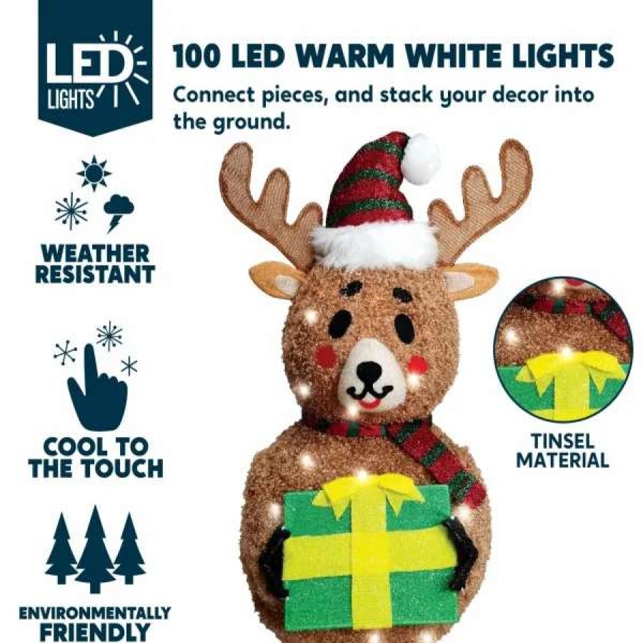 * Joiedomi 3Ft 100 Led Collapsible Reindeer Yard Light | Christmas Outdoor Decor