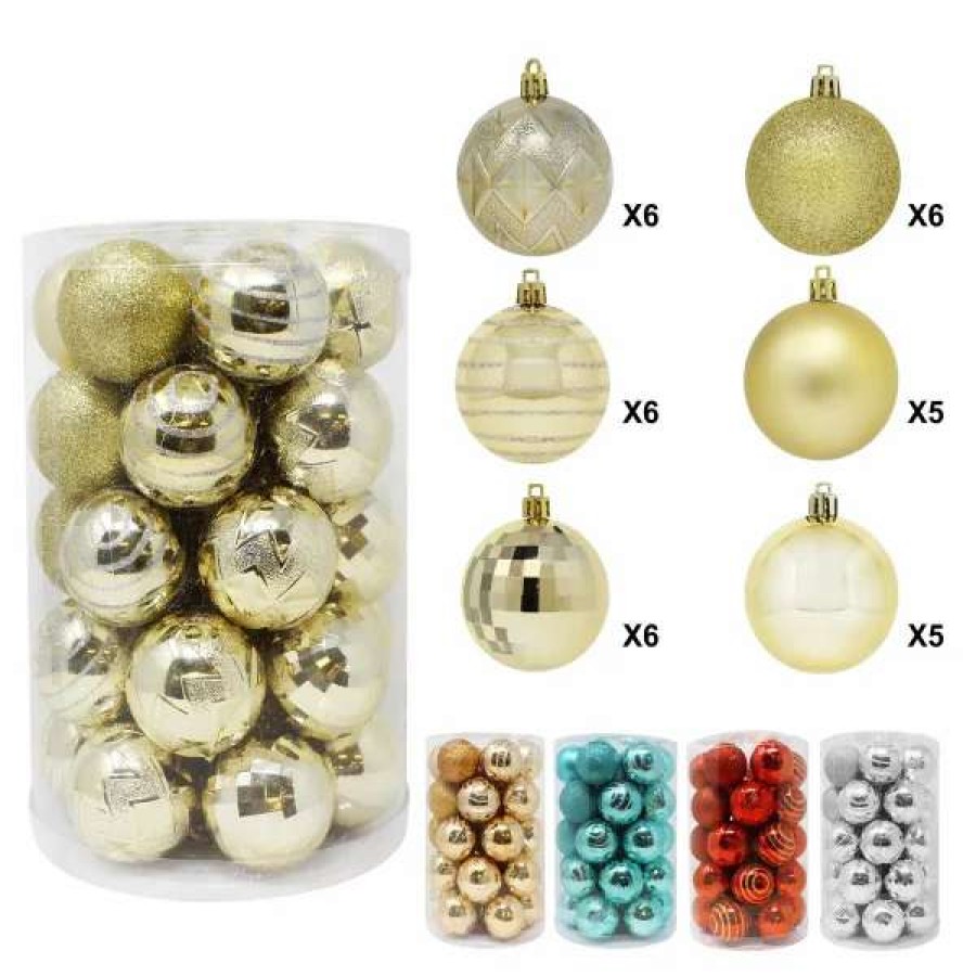 * Joiedomi 34Pcs Gold Christmas Ball Ornaments | Christmas Ornaments