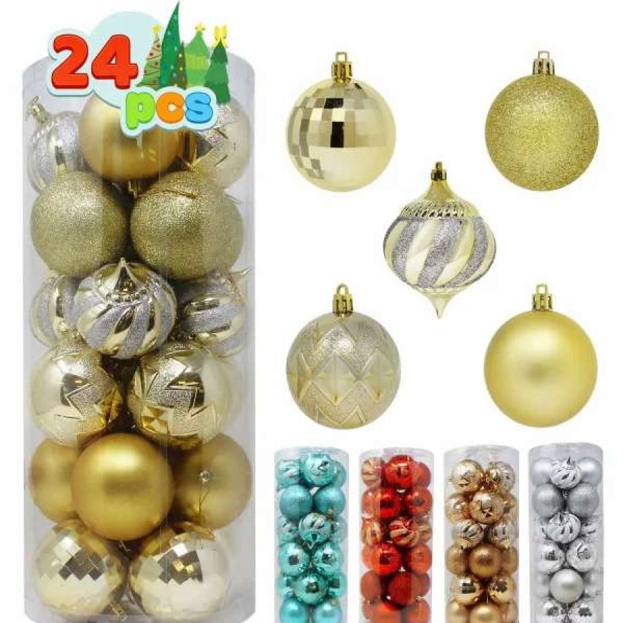 * Joiedomi 24Pcs Gold Christmas Ball Ornaments | Christmas Ornaments