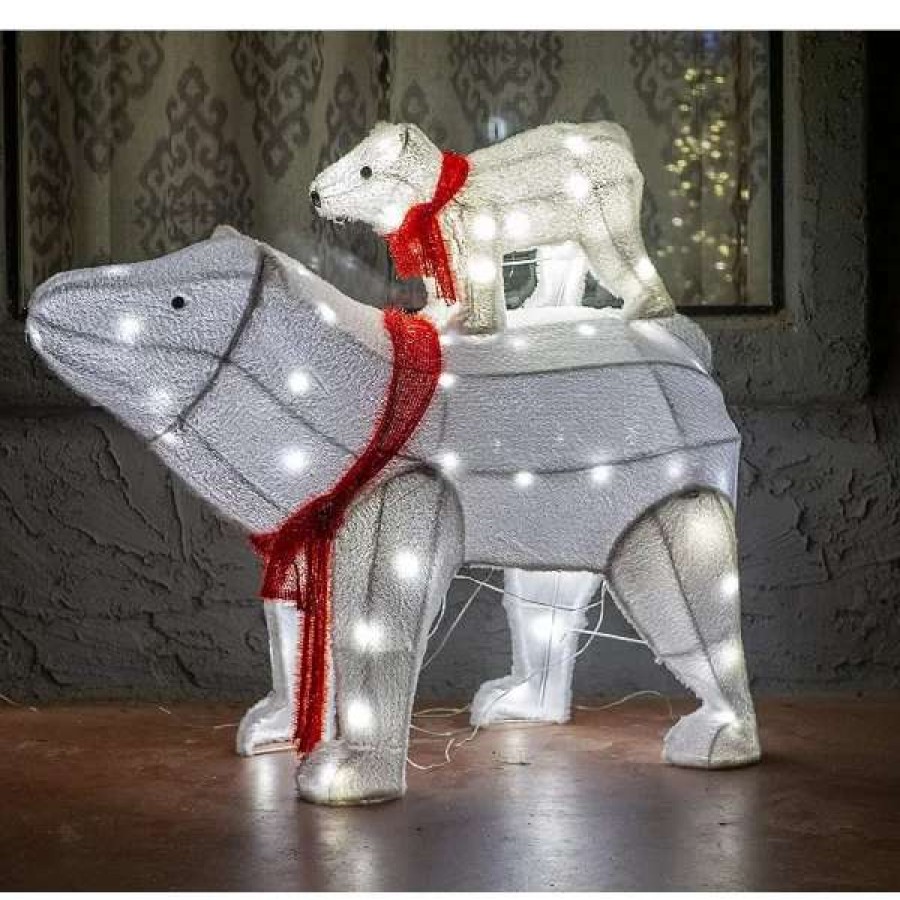 * Joiedomi 2Pcs Led Christmas Polar Bear Plush Yard Lights | Christmas Outdoor Decor