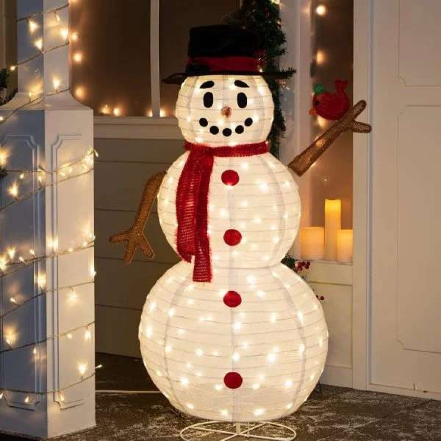 * Joiedomi 160 Led 3D Collapsible Snowman Yard Decoration Lighted | Christmas Outdoor Decor