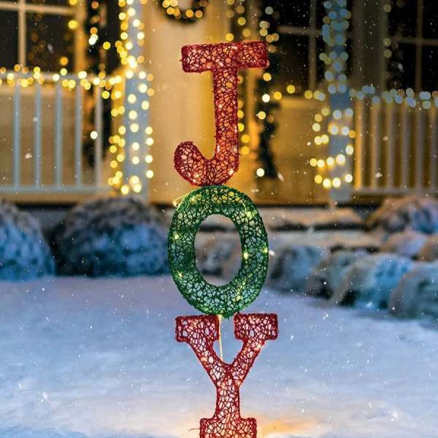 * Joiedomi 4Ft 30 Led Yard Lights Stacked Joy Letters | Christmas Outdoor Decor