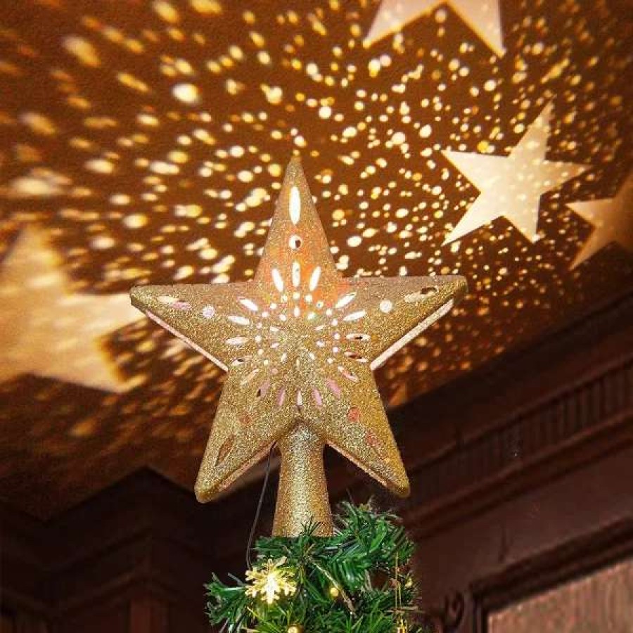 * Joiedomi Yellow Led Star Christmas Tree Topper | Christmas Tree Decorations