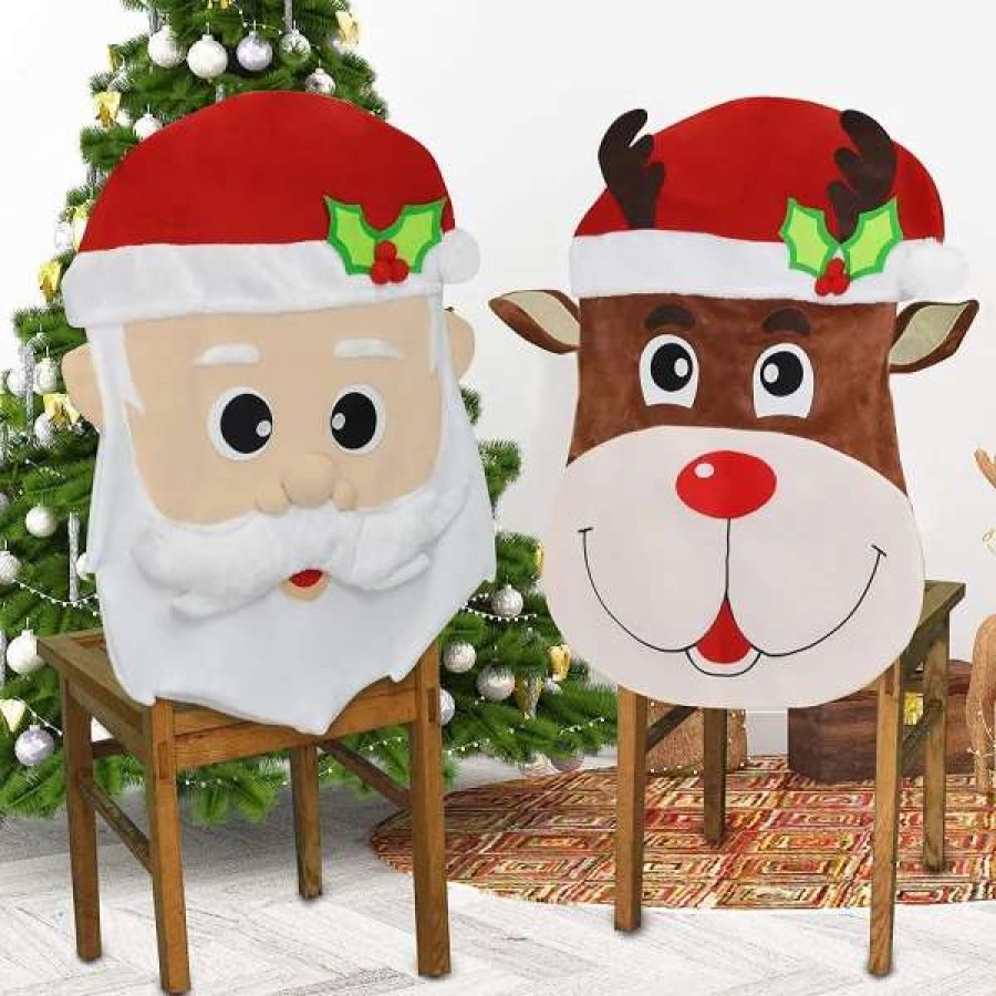 * Joyin Santa & Dear Decorative Dining Room Chair Covers | Christmas Indoor Decor